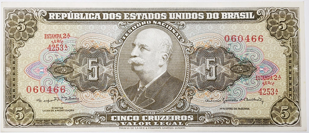 5 Cruzeiros - C074B - 1964 - SOB/FE