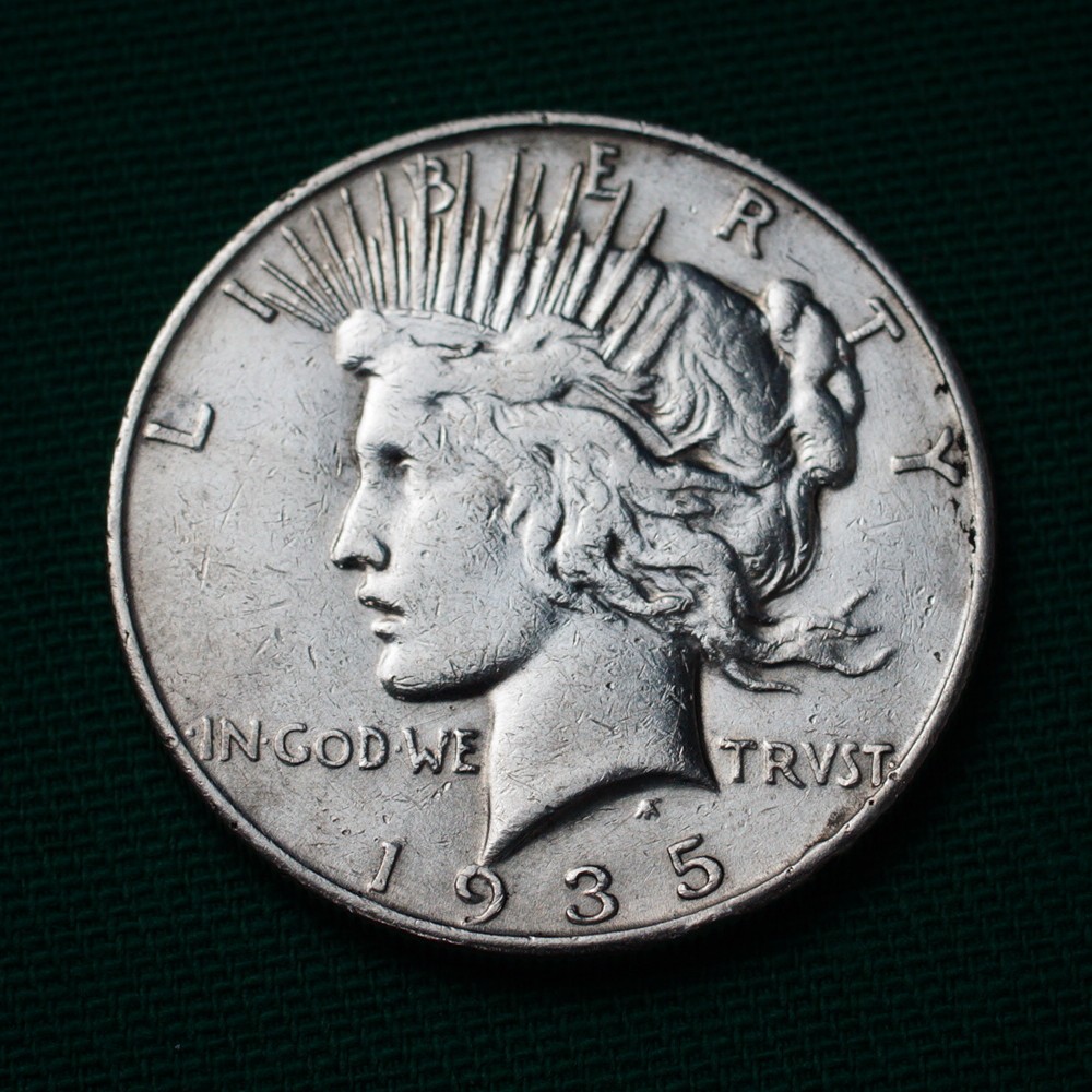 1 Dollar "Peace Dollar" 1935 (Último ano)